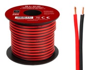 Reproduktorový kábel 2x1,00mm čierny a červený 25m