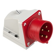 Pevná napájacia zástrčka prijímača PCE 5P 16A 400 V IP44 pre červený kryt Pevná napájacia zástrčka prijímača PCE 5P 16A 400 V IP44 pre červený kryt