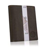 BETLEWSKI Pánska kožená peňaženka, RFID nubuková koža