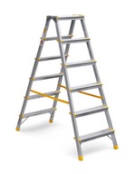 DOMÁCI rebrík, obojstranný, 2x6 schodíkov, ALVE 150 KG
