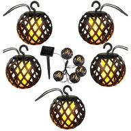 Solárna lampa LED závesné ohnivé guľové lampy Solárna lampa LED závesné ohnivé guľové lampy