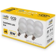 6x E14 LED žiarovka Sphere 8W SMD 230V 720lm Efektívna PREMIUM na roky 6x E14 LED žiarovka Sphere 8W SMD 230V 720lm Efektívna PREMIUM na roky