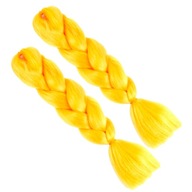 2x syntetické vlasy na vrkoče LONG Yellow 2x syntetické vlasy na vrkoče LONG Yellow