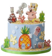 MEGA SPONGEBOB dekorácia na tortu SET 18 ks. MEGA SPONGEBOB dekorácia na tortu SET 18 ks.