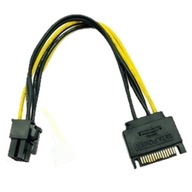 5x SATA to PCI-E 6-PIN 19cm Riser napájací kábel