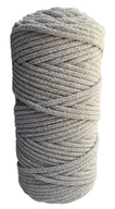Macrame Cord pletená bavlna so striebornou jadrovou sivou niťou 100 m 5 mm Macrame Cord pletená bavlna so striebornou jadrovou sivou niťou 100 m 5 mm