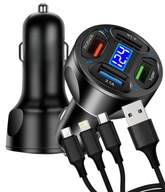 Sada rýchlonabíjačky do auta 4xUSB 7A + kábel 3v1 Sada rýchlonabíjačky do auta 4xUSB 7A + kábel 3v1