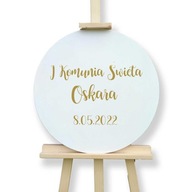 Uvítacia tabuľa na sväté prijímanie, tabuľa s dátumom a menom blízkeho dieťaťa Uvítacia tabuľa na sväté prijímanie, tabuľa s dátumom a menom blízkeho dieťaťa