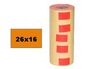 ORANŽOVÉ etikety Páska do etiketovacích strojov 26x16 100 ks