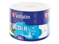 Disky VERBATIM CD-R pre atramentovú tlač 700 MB 50 ks.