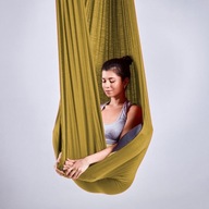 Vzdušná hojdacia sieť na jogu, akrobatická šatka, 4 metre, zlatá