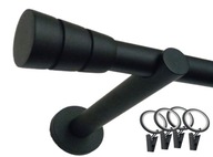Jednozáclonová tyč Fi19/260 BLACK MAT LOFT + žabky