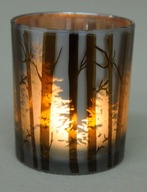 Ozdobný sklenený svietnik na čajovú sviečku 7cm