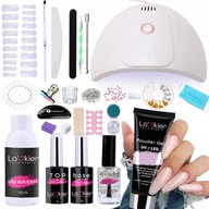 Veľká sada ACRYL GEL POLY FLEX 30ml Lakovacia LAMPA Veľká sada ACRYL GEL POLY FLEX 30ml Lakovacia LAMPA