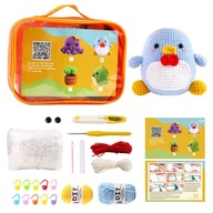 Háčkovaná súprava Kompletná DIY DIY darček pre deti TUČŇAN Háčkovaná súprava Kompletná DIY DIY darček pre deti TUČŇAN