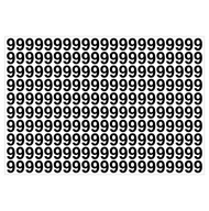 Samolepiace číslice "9" - 210 znakov - 12cm Samolepiace číslice "9" - 210 znakov - 12cm