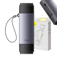 Baseus Lite Series čítačka pamäťových kariet SD/TF, USB + USB-C (sivá) Baseus Lite Series čítačka pamäťových kariet SD/TF, USB + USB-C (sivá)