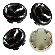 4 kryty kolies MAZDA 52-45mm čierne 4 kryty kolies MAZDA 52-45mm čierne