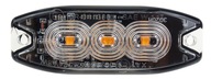 Ploché zábleskové svietidlo 3x3W LED R65 R10 12/24V IP67