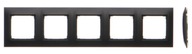 SIMON 54 Päťnásobný rám 5x DR5 Premium Level Vertical MATTE BLACK
