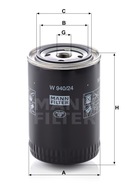 Olejový filter Mann-Filter W940/24 Olejový filter Mann-Filter W940/24