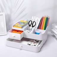 ORGANIZÁTOR NA KOZMETICKÚ KRABIČKU NA MAKEUP S BIELYMI ZÁSUVKAMI ORGANIZÁTOR NA KOZMETICKÚ KRABIČKU NA MAKEUP S BIELYMI ZÁSUVKAMI