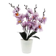 Orchidea UMELÉ KVETY V ČRENÁRE 40cm FARBY Orchidea UMELÉ KVETY V ČRENÁRE 40cm FARBY