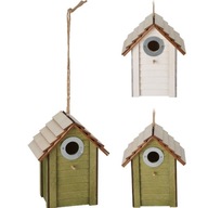 DREVENÝ BÚDEC PRE VTÁKA 19CM 2 FARBY NA ŠŇÚRU DREVENÝ BÚDEC PRE VTÁKA 19CM 2 FARBY NA ŠŇÚRU