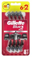 GILLETTE BLUE 3 SADA 8 holiacich strojčekov - ČERVENÁ GILLETTE BLUE 3 SADA 8 holiacich strojčekov - ČERVENÁ