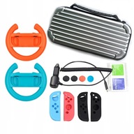 Sada Príslušenstvo Gripy 13v1 Puzdro 2x Volant pre Nintendo Switch OLED Sada Príslušenstvo Gripy 13v1 Puzdro 2x Volant pre Nintendo Switch OLED
