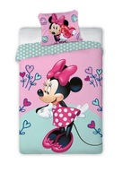 Obliečky Minia Mouse ružová mint FARO 160x200 Obliečky Minia Mouse ružová mint FARO 160x200