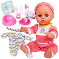 Interaktívna bábika PIJE ČURÁ A HOVORÍ + OBLEČENIE POMÁHA FĽAŠE NOČNÍK