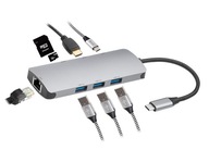 HUB ADAPTÉR USB-C GIGABIT RJ-45 HDMI 4K PD 100W HUB ADAPTÉR USB-C GIGABIT RJ-45 HDMI 4K PD 100W