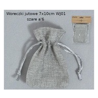 SEDÉ JUTOVÉ TAŠKY 7X10CM 6KS SEDÉ JUTOVÉ TAŠKY 7X10CM 6KS
