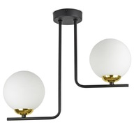 STROPNÉ ZÁVESNÉ LAMPY, LUSTRE, Čierna, ZLATÁ GUĽA STROPNÉ ZÁVESNÉ LAMPY, LUSTRE, Čierna, ZLATÁ GUĽA