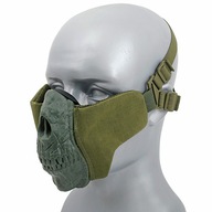 CS Skull Face ochranná maska ​​olivová