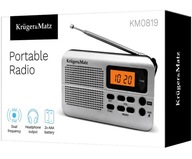 Turistické rádio s 2xAAA batériami, malé mini AM/FM prenosné rádio KRUGER