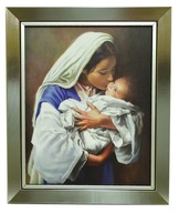 OBRAZ V STRIEBORNOM RÁME 25x30 DOJÚCA BOŽIA MATKA OBRAZ V STRIEBORNOM RÁME 25x30 DOJÚCA BOŽIA MATKA