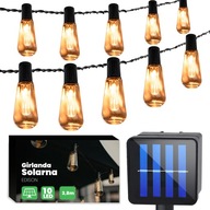 LED SOLAR GARLAND záhradná 10x žiarovka EDISON LED SOLAR GARLAND záhradná 10x žiarovka EDISON