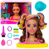 BARBIE STYLING HEAD NEÓNOVÁ HNEDÁ FARBA VLASOV REVEAL + DOPLNKY