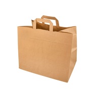 Papierové tašky, 25 cm x 32 cm x 22 cm, hnedé, s