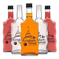 5x VIANOČNÁ FĽAŠA, sklenená WAVE 500 ml s uzáverom na BIMBER LIKÉRY 5x VIANOČNÁ FĽAŠA, sklenená WAVE 500 ml s uzáverom na BIMBER LIKÉRY