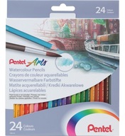 Akvarelové ceruzky PENTEL 24 farieb