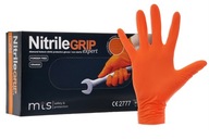 NitrileGrip ochranné nitrilové rukavice, oranžové, veľkosť M, 50 ks