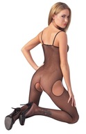Sexi bodystocking sieťovaný catsuit čierny L/XL