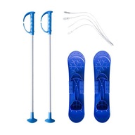 Modré lyže 42 cm s viazaním pre deti + palice Modré lyže 42 cm s viazaním pre deti + palice