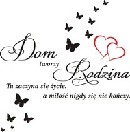 Nápis na nálepke na stenu Home Family 280 multikolo Nápis na nálepke na stenu Home Family 280 multikolo