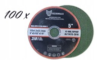 Nerezový rezací kotúč inox na kov 125x1,2mm Kormax 100ks