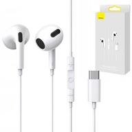 BASEUS SLÚCHADLÁ DO UŠÍ S MIKROFÓNOM PRE TELEFÓN USB C KÁBLOVÝ KÁBEL 1m BASEUS SLÚCHADLÁ DO UŠÍ S MIKROFÓNOM PRE TELEFÓN USB C KÁBLOVÝ KÁBEL 1m