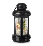 Čierny dekoračný lampáš Útulný LED lampáš Čierny dekoračný lampáš Útulný LED lampáš